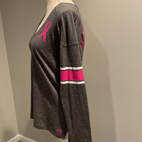 Under Amour Breast Cancer Awareness Long Sleeve T-Shirt. Size: S - Picture 3 of 14